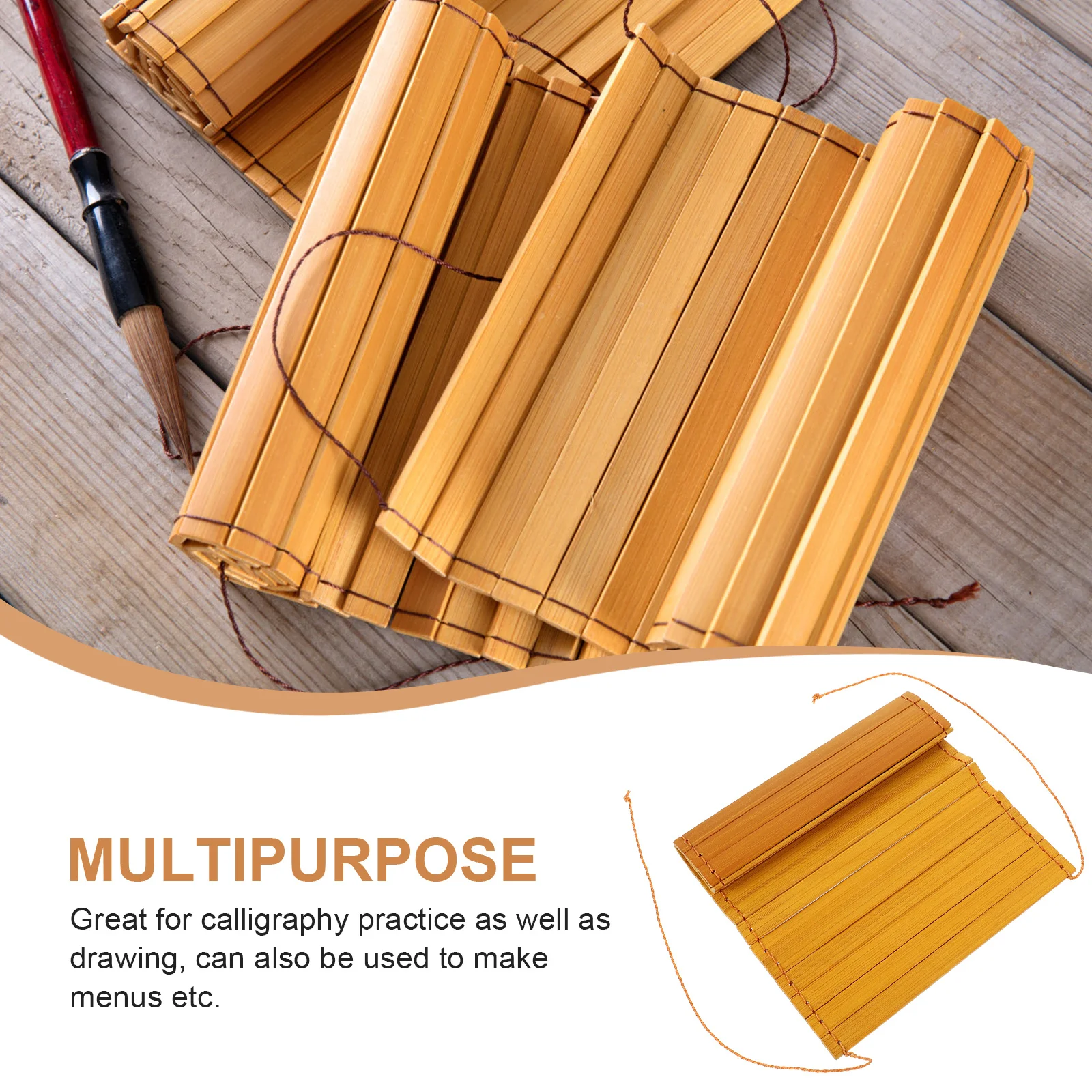 

Bamboo Slips Calligraphy Practice Sheets Writable Diy Menu Making Craft For Home Decor Vintage Book Prop Handicraft Tools