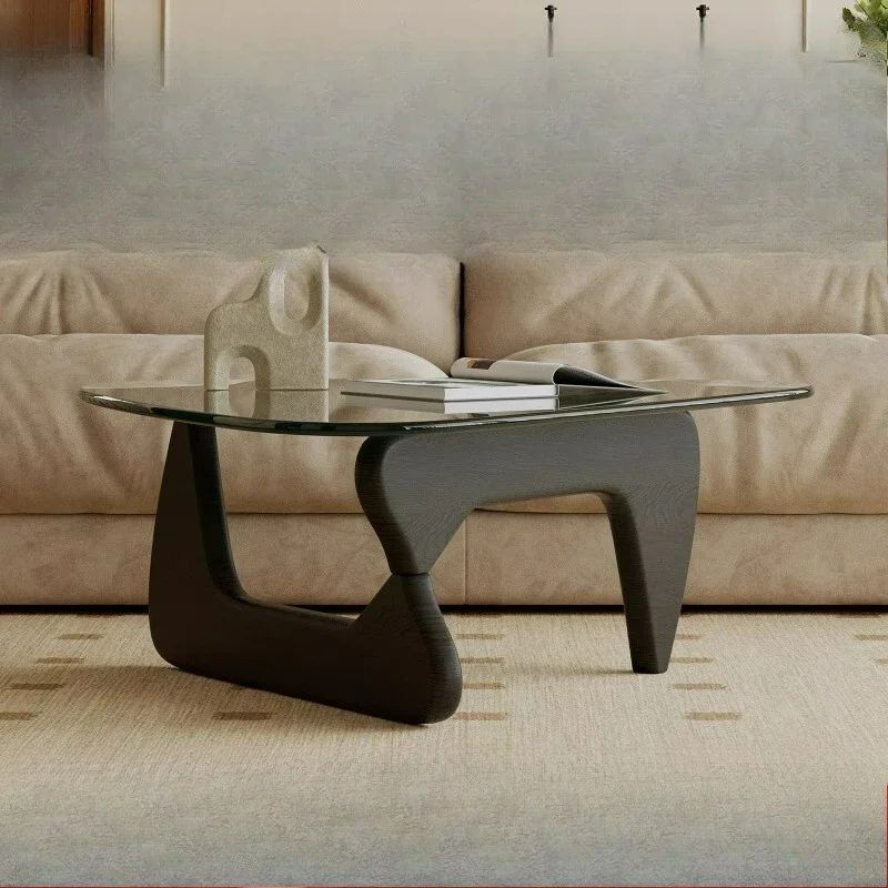 

High-end design of Nordic special-shaped tempered glass coffee table