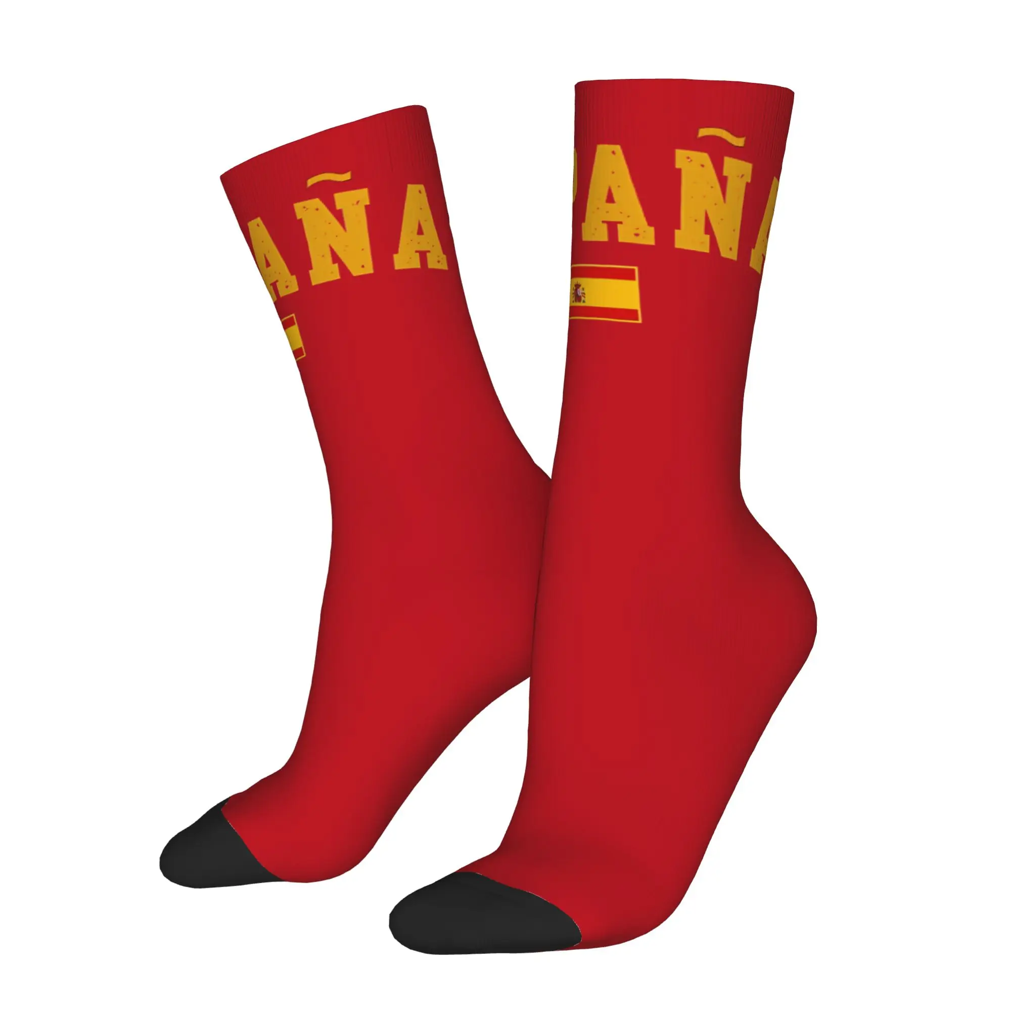 Spain Spanish Flag Espana Make Spain Great Again Socks for Women Men Merch All Season  Soft Long Socks Sweat Absorbing