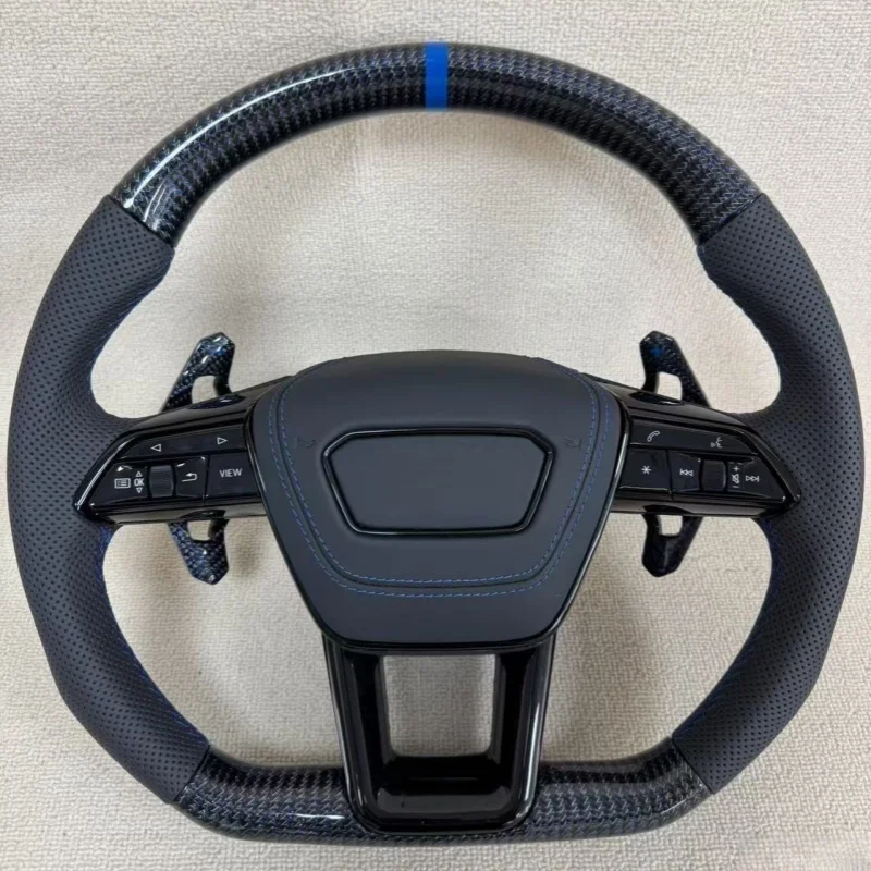 

For Audi RS A3 A4L A5 A6L A7 Q2 Q3 S4 S5 R8 B8 C7 Q7 TTRS Custom Upgrade Carbon Fiber steering Wheel Car Accessories
