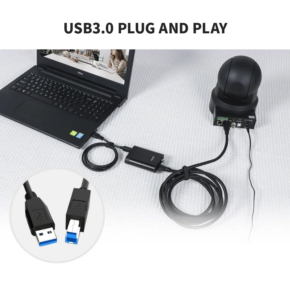 การ์ดแคปเจอร์วิดีโอ Linux USB รองรับ 4K 60Hz 4/8 ช่องสัญญาณอินพุต บันทึกเสียงและวิดีโอสด รองรับการ์ดแคปเจอร์