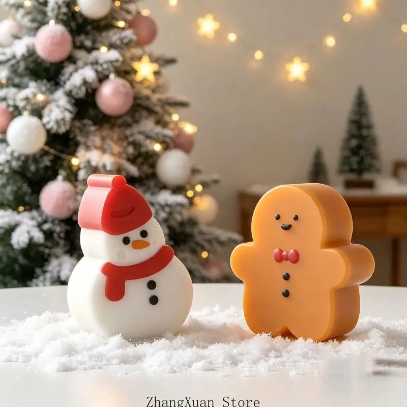 Weihnachtsprojekt-Kerzenform mit Feiertagscharaktermuster für 3D-Guss und Winterpräsentation für Tische 3XUF – Detail 3