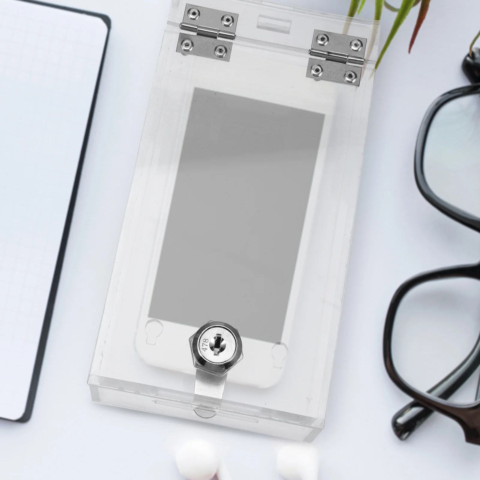 The Call Mobile Phone Storage Box Key Ring Electronic Locker Donation Boxes for Charity Transparent Student