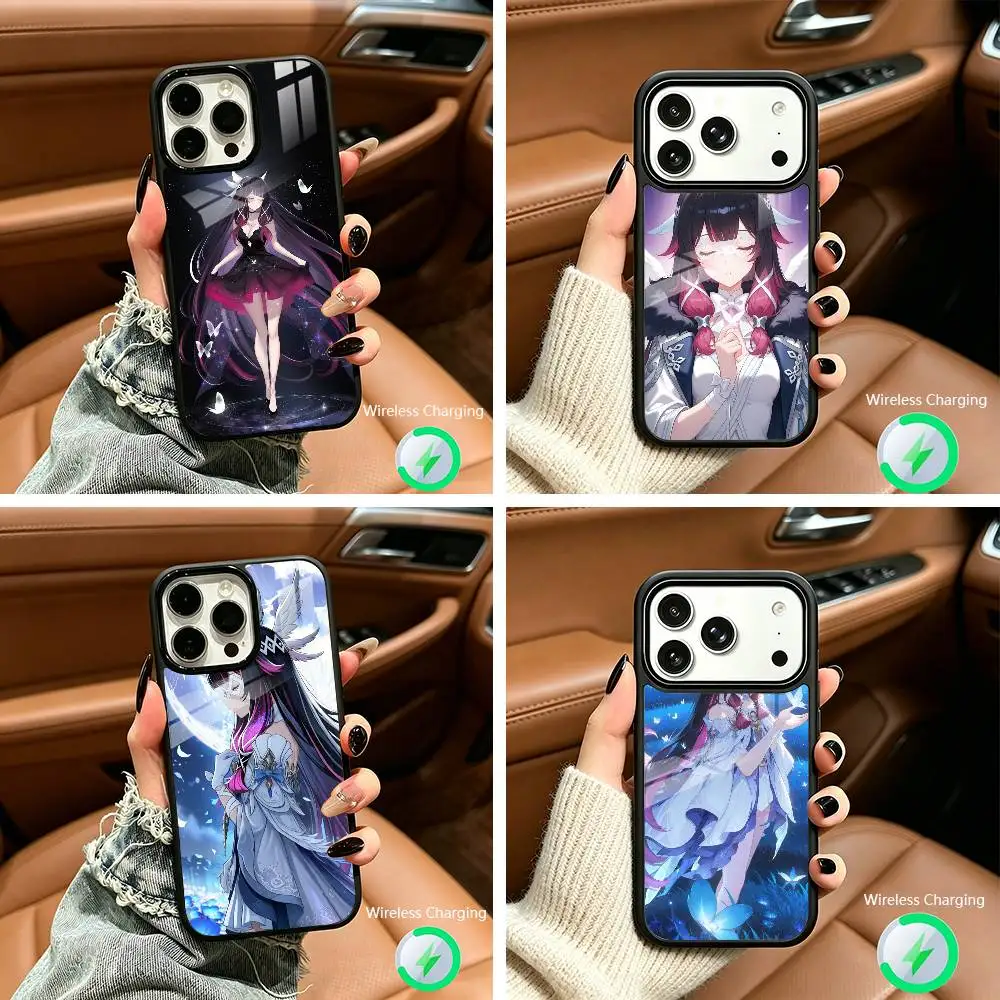 

G-Genshin l-Impact Girl C-columbina-gic Wireless charging phone case compatible with iPhone 17/16/15/14/13/12/11