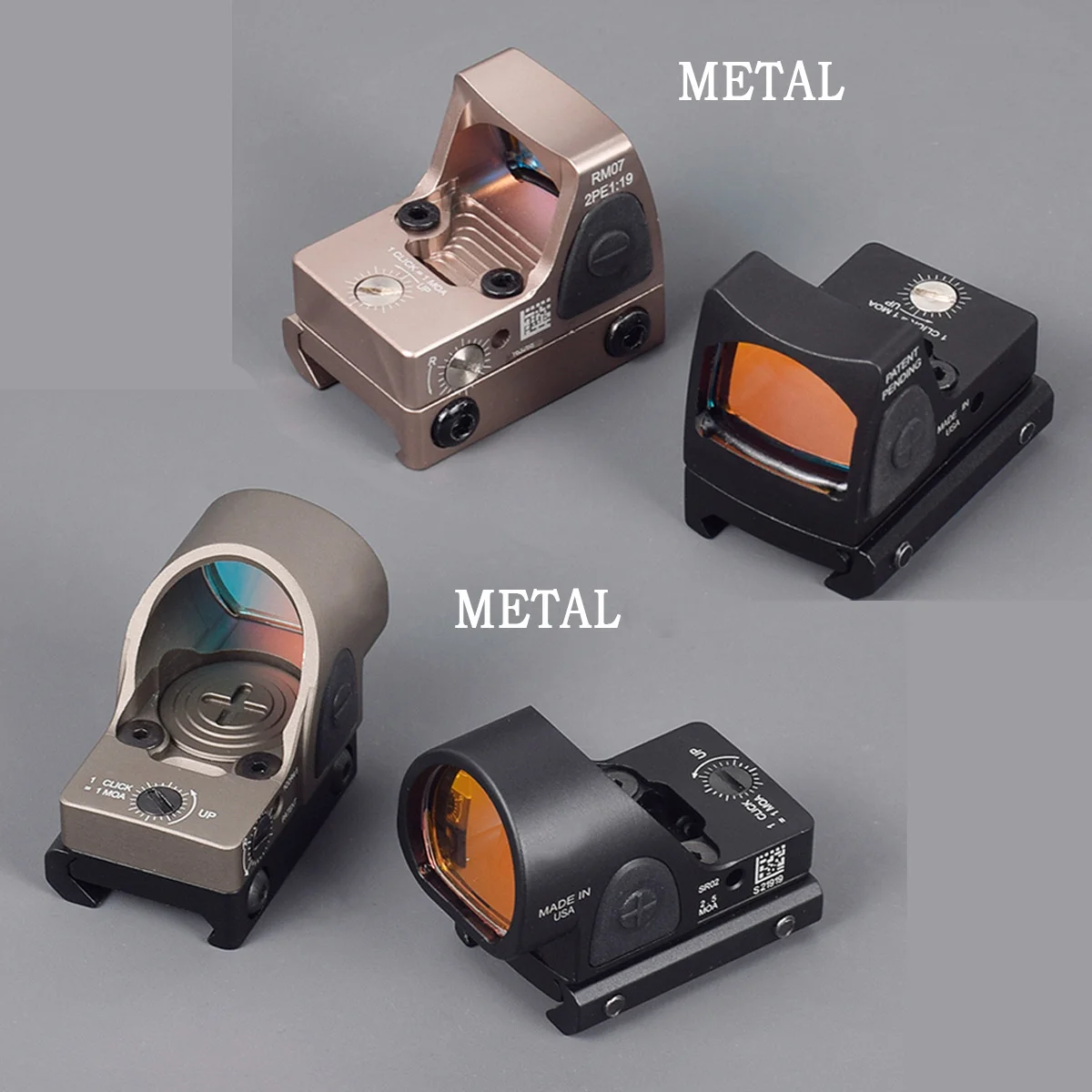 

Tactical RM SR RM-HD VISM Mini Red Dot Sight Optic Scope For Glock 17 19 Hunting Sight fit 20mm Rail AR15