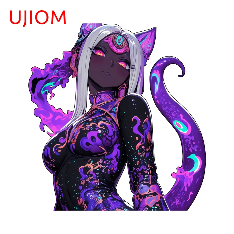 UJIOM Neon Sexy Octopus Girl Wall Sticker Attractive High-quality Fridge Graphic Decal Scratch Proof Window Vestibule Decor