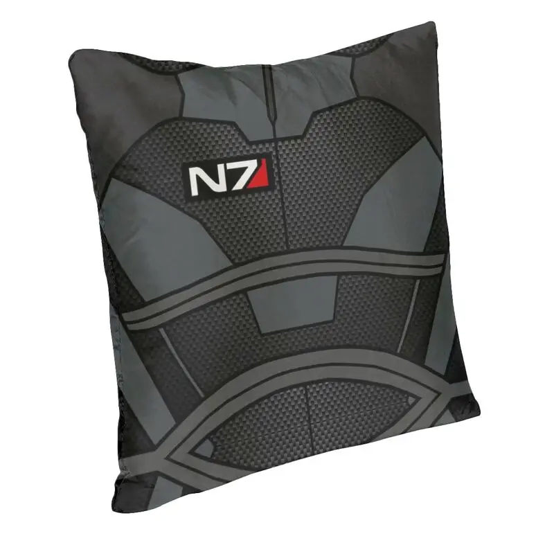 Mass Effect N7 Armor Pillow Case 40x40cm for Sofa Alliance Military Video Game Nordic Cushion Cover Velvet Pillowcase