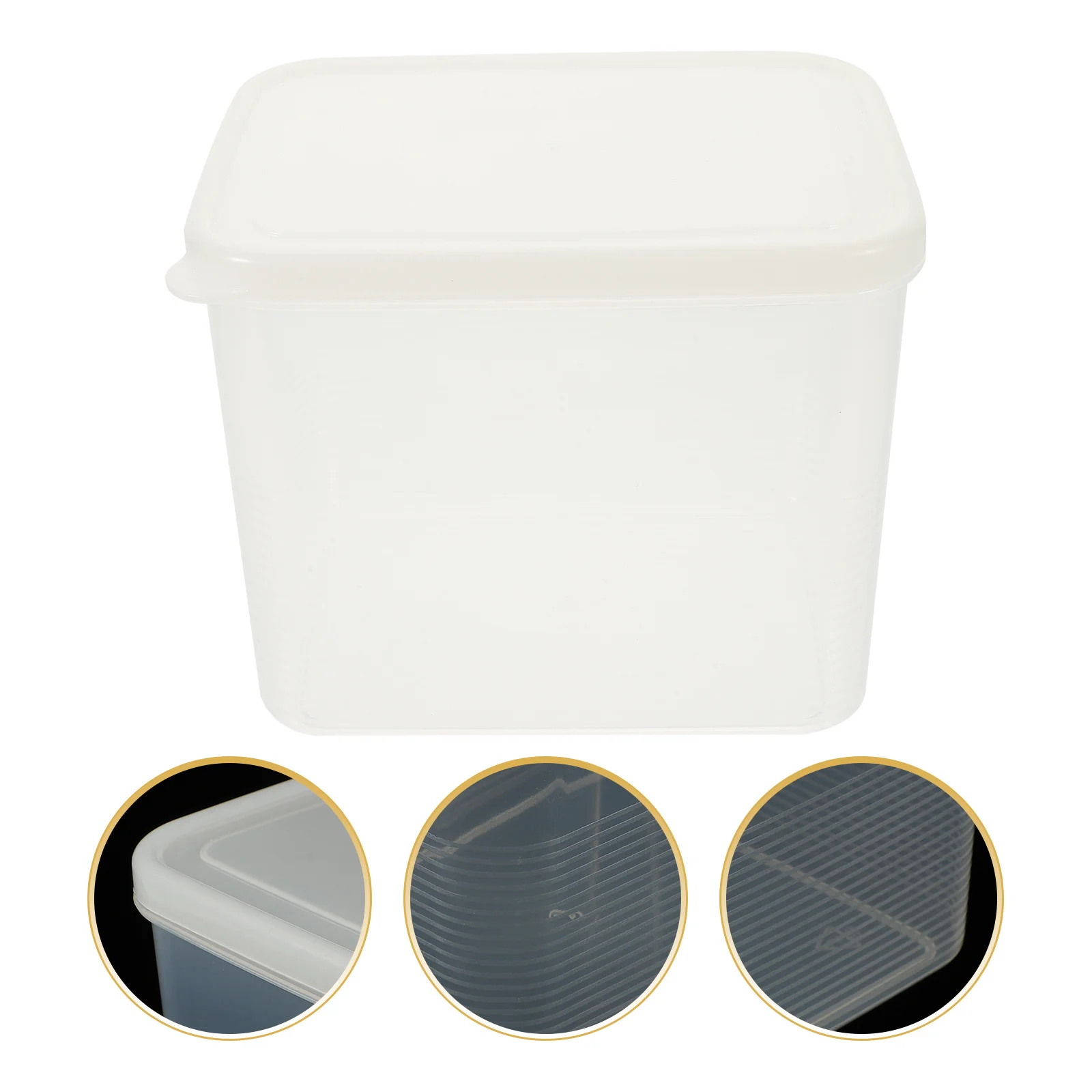 

2Pcs Square Storage Box Transparent Toast Container Bread Dispenser Sealed Fridge Organizer Fresh Keep Food Container Kitchen