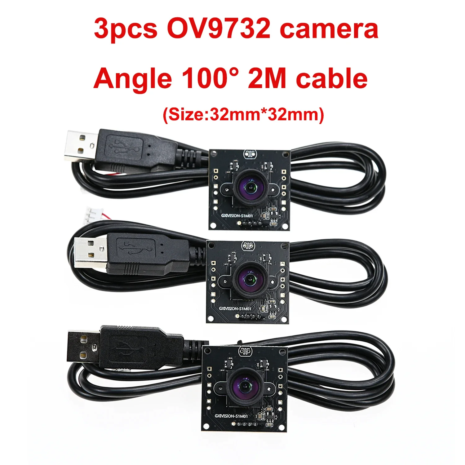 

OV9732 1MP 30FPS 2M Cable 100 Degree USB Camera Module,3pcs OV2735、IMX179 Webcam Compatible For Autodarts.io Scoring
