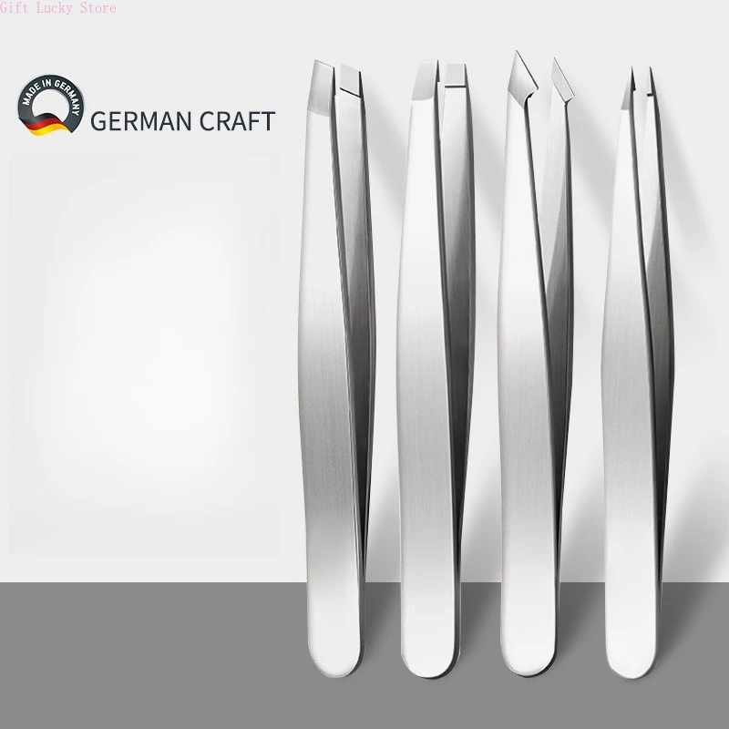 Set da 4 pezzi Set di pinzette professionali perfetto per la depilazione delle sopracciglia, scheggia molto senza sforzo e rilassata per rimuovere