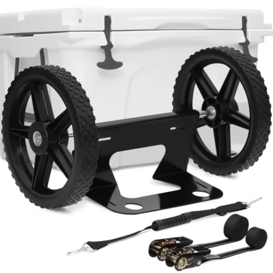 

Upgraded Cooler Wheel Kit Universal Cooler Cart Kit for Heavy-Duty Coolers 15.5 in to 17.5 in Wide Coolers All Terrain 12 Inch