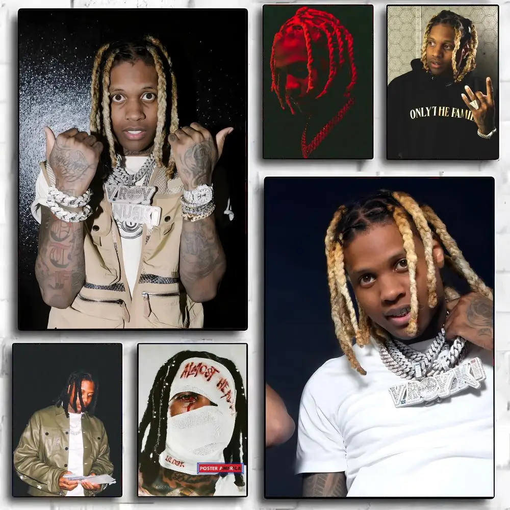Rapper L-Lil Durk Poster Painting And Print Wall Art Picture For Home Room Decor Gifts