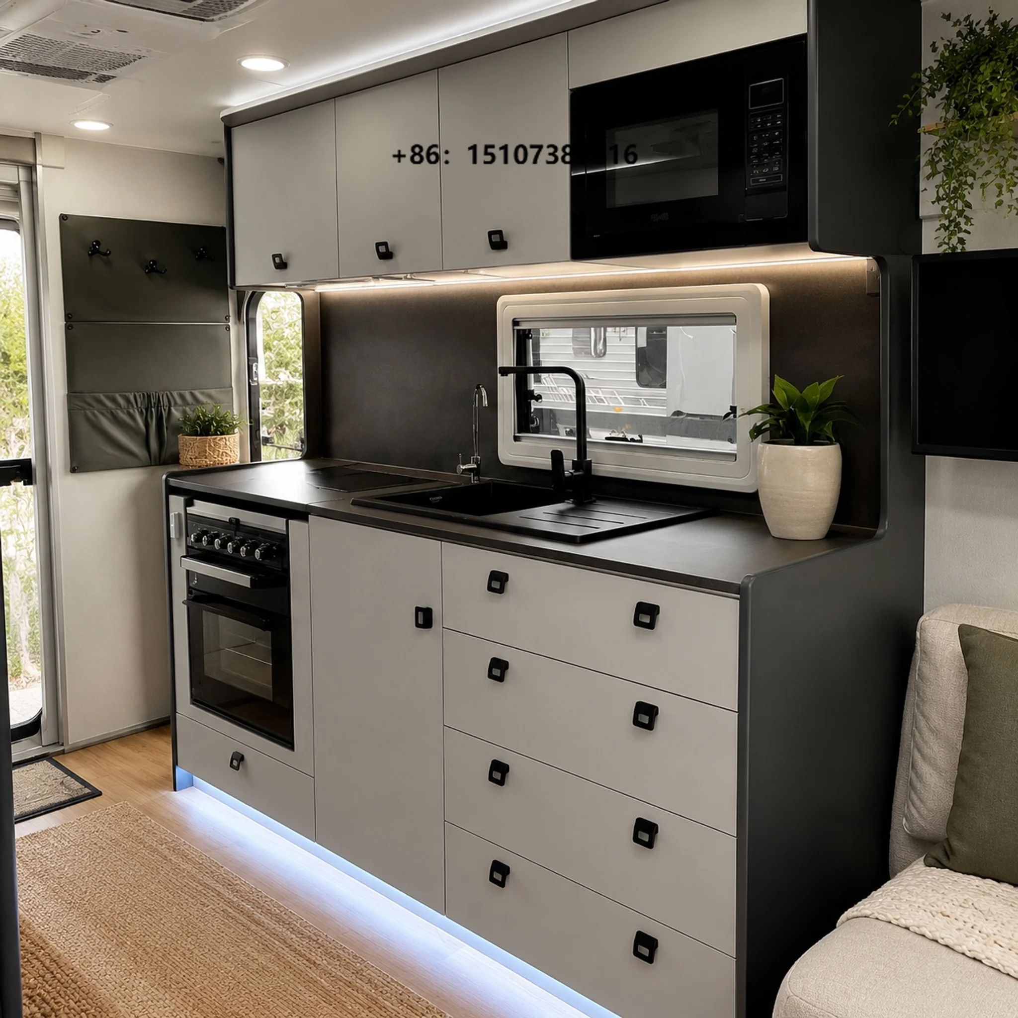 Custom Made RV Under Bed Storage Cabinet Aluminum Alloy Modular Design for Camper Van Caravan Interior Parts
