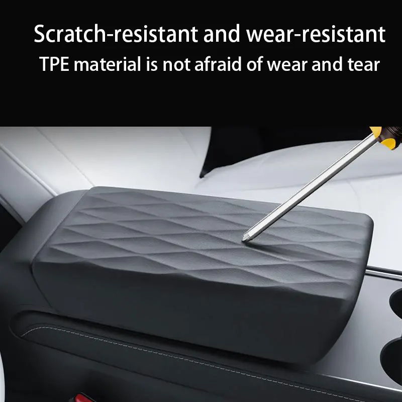 

Central Console Armrest Cover For Tesla Model 3/Y TPE Scratchproof Wear-Resistant Armrest Box Protector Decor Modification