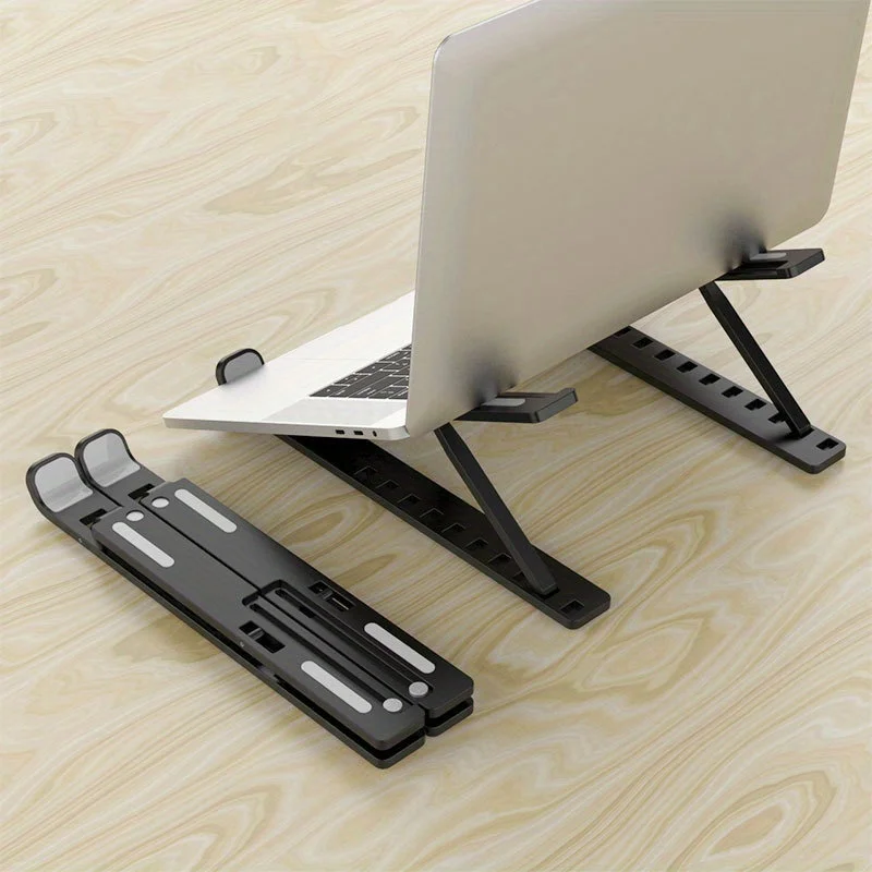 10 Gear Foldable Adjustable Laptop Stand Holder Portable Foldable Computer Riser Holder Portable Notebook Bracket Accessories