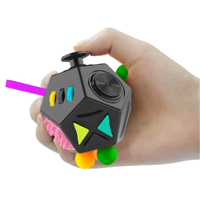 Seitlicher Würfel Regenbogen Entspannungsspielzeug, Autismus, ADHS, Zwangsstörung, Angstspielzeug, Kinder-Fingerspitzen-Tischspielzeug – Detail 8
