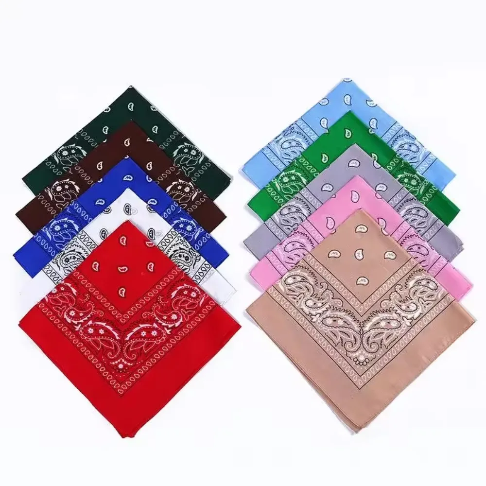 

Бандана в стиле хип-хоп, квадратный шарф, черная, красная повязка на голову с принтом для мальчиков и девочек, аксессуары для волос, шарф для волос