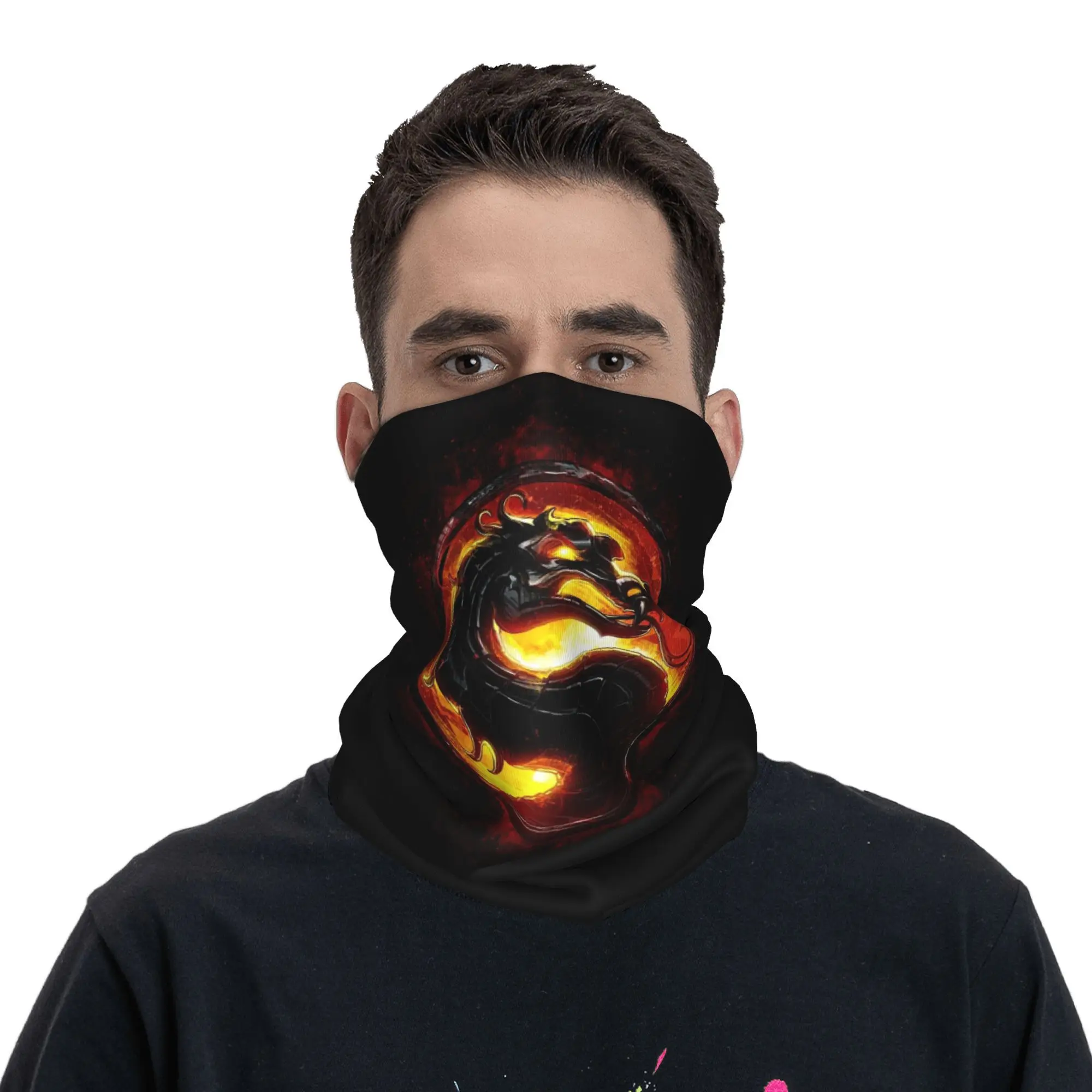 

Mortal Kombat Bandana Neck Gaiter Printed Mask Scarf Multi-use Cycling Scarf Cycling For Men Women Adult Washable