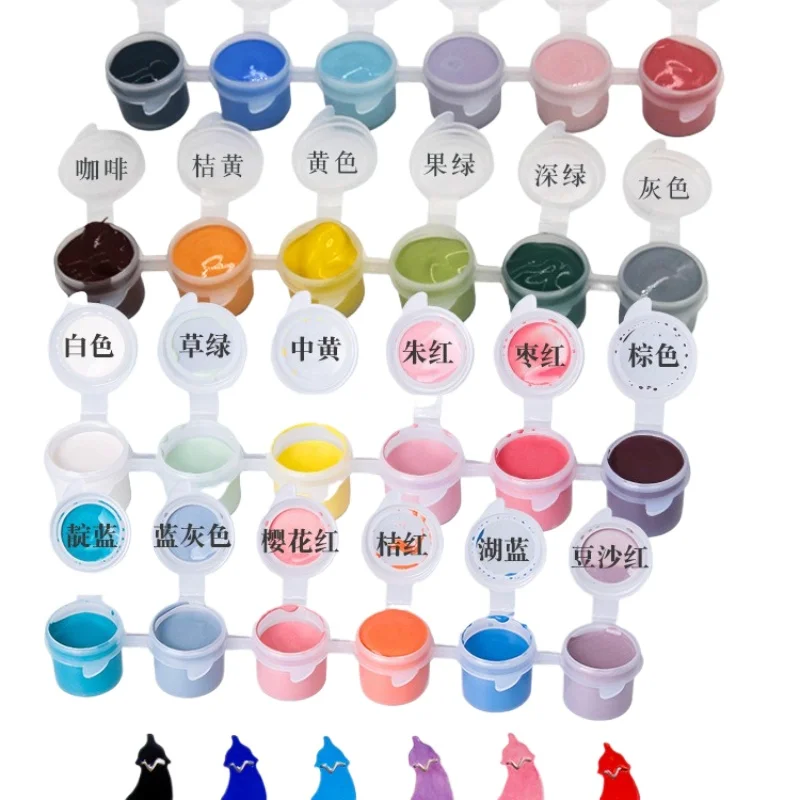 6/12/24-لون أصباغ شريطية مركزة من السيراميك متوسطة الحرارة لطلاء الفخار وألوان إطلاق البسكو