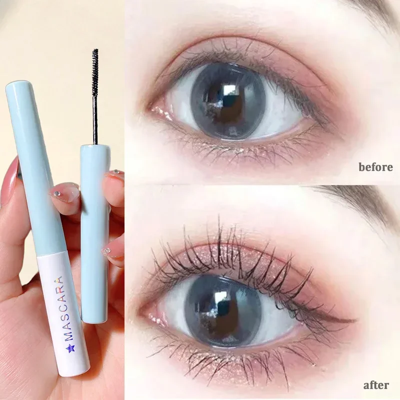 Ultra-fino pequeno pincel cabeça rímel, alongamento preto, 3D Lash extensão, cílios, longo-desgaste, cor preta