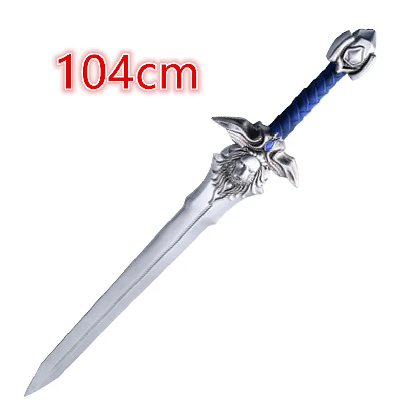 Grande épée de 104cm, tête de mouton, roi, Lion, bête, or, jeu, arme de film, Cosplay, jouet en PU, cadeau de sécurité