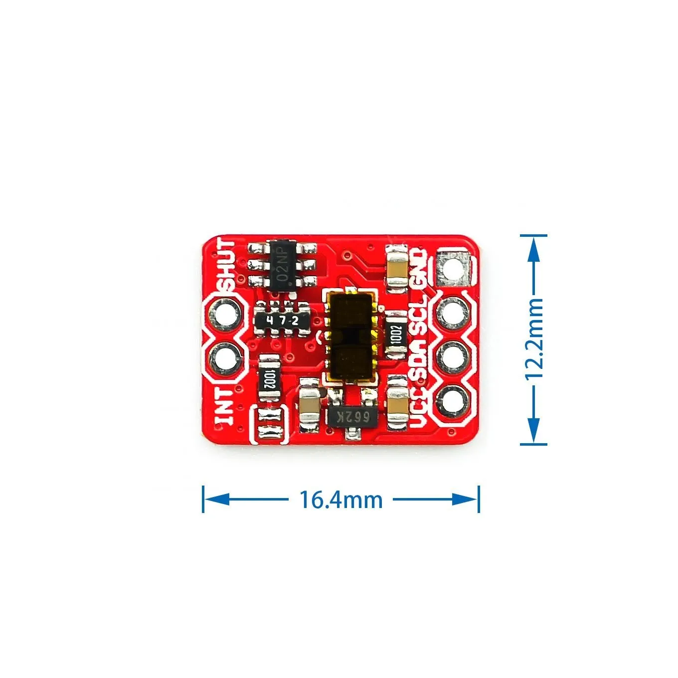 50Hz 3.3-5v VL53L1X Laser Ranging Sensor Module 4cm-4m Ranging Module ToF Distance Measurement I2C 12x17x3.2mm PCB Sensor Board