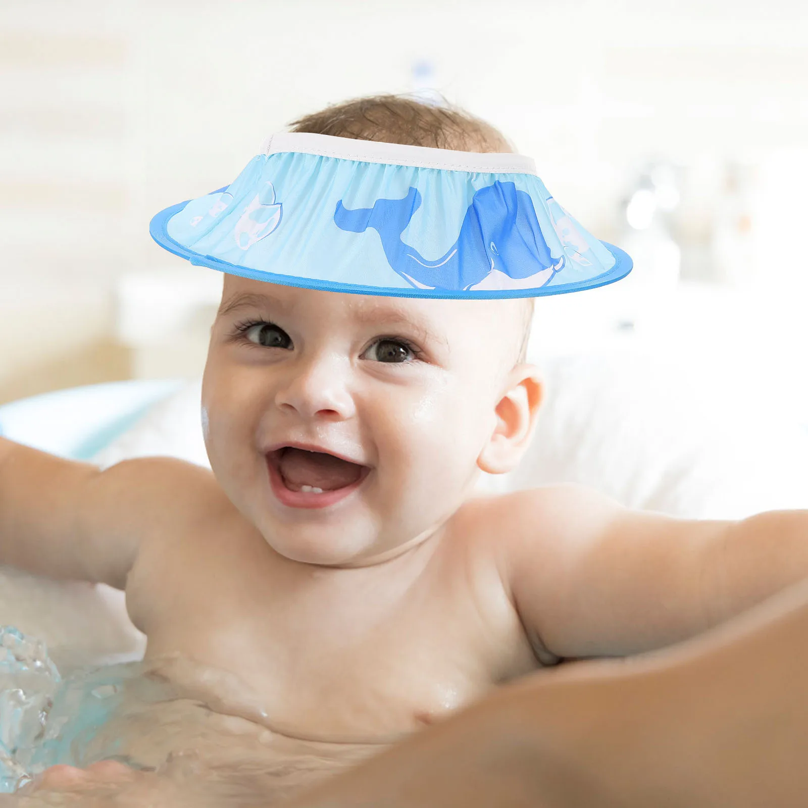 

2pcs Waterproof Shower Hat Bath Time Safety Ear Protection Kids Hair Washing Shower Caps Cap Circle Bathing Hats