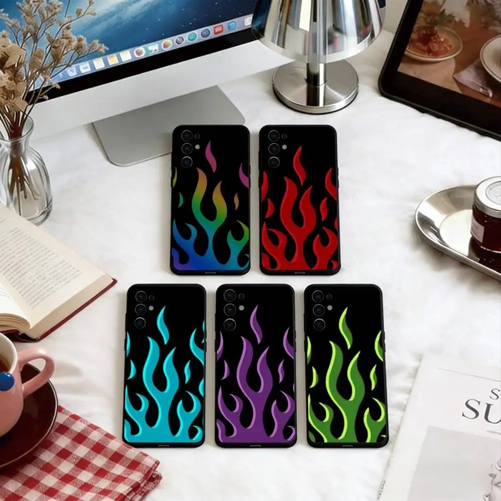 Fire Phone Case For Samsung S25,S24,S21,S22,S23,S30,Ultra,S20,Plus,Fe,Soft Silicone Black Cover
