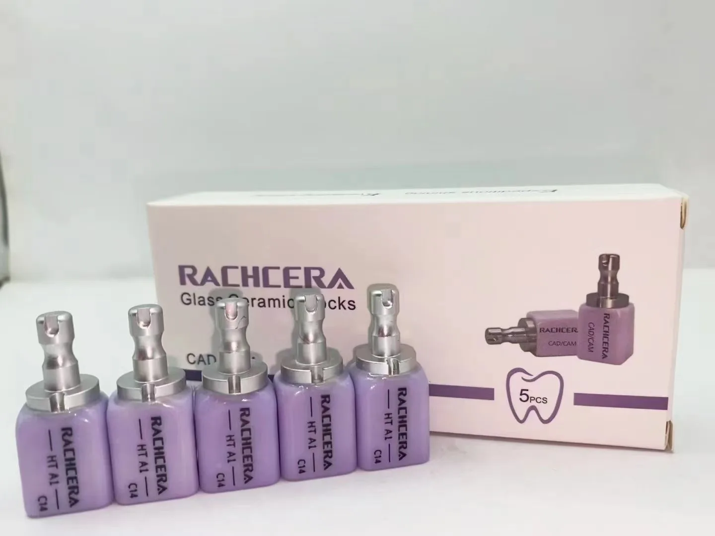 

Rachcera Dental Glass Ceramic Blocks C14 for Dental Lab (5pcs/box)