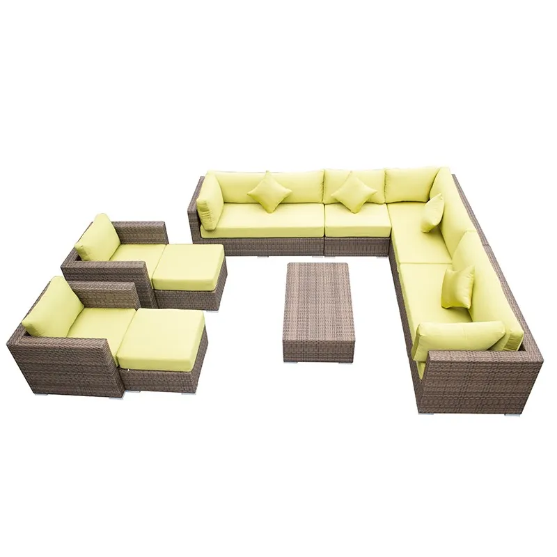 Popular Hotel Outdoor Furniture Garden Rattan Wicker Sofa Set