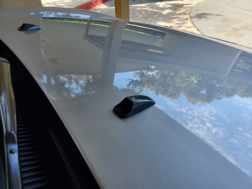 Universal car decoration auto body kits badget Car Bonnet Screen Spray Nozzle cover Washer Wash Vent jet Covers - Pair