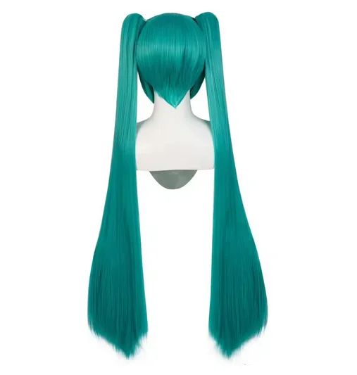 42inch Green Anime Long Synthetic Hair Lolita Cosplay Halloween Wig