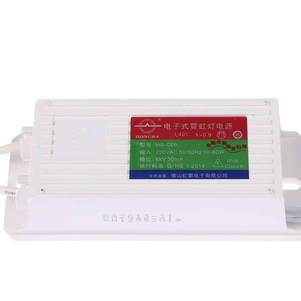 6KV 30mA Neon Electronic Transformer 220V Input Load 2-6m Neon Sign Power Supply Waterproof High Frequency