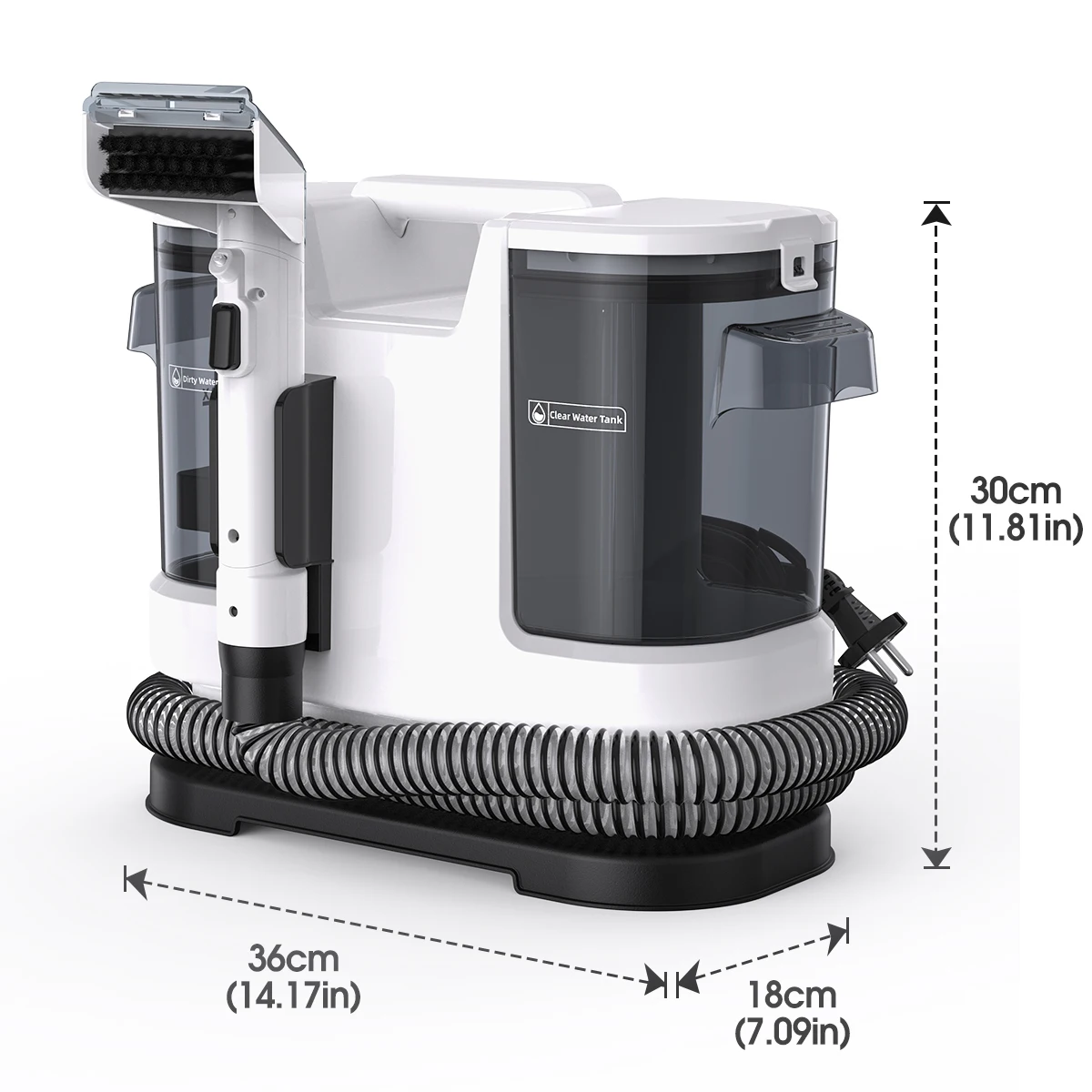 Lubluelu V8 Multi-Purpose Portable Carpet & Upholstery Spot Cleaner Machine, 15KPa Suction, Hot Steam Upgrade, with Heating Function to 60 Degrees, 800W, Dual Water Tank&6m Working Radius, for Rugs, Pets, Car Seats, Sofa and Couch view 8