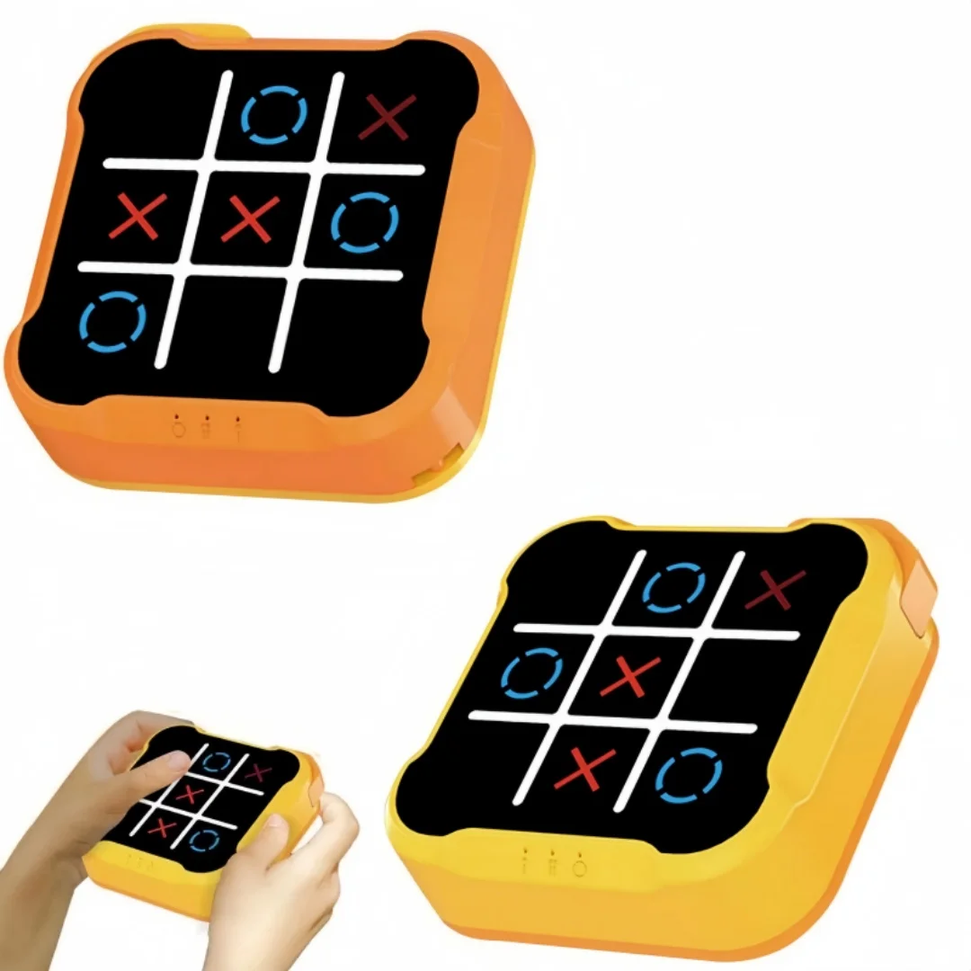 

Tic-Tac-Toe Electronic Chess Board Game Multi-Function Portable Table for Adults Kids Educational Family Travel Size Board Games