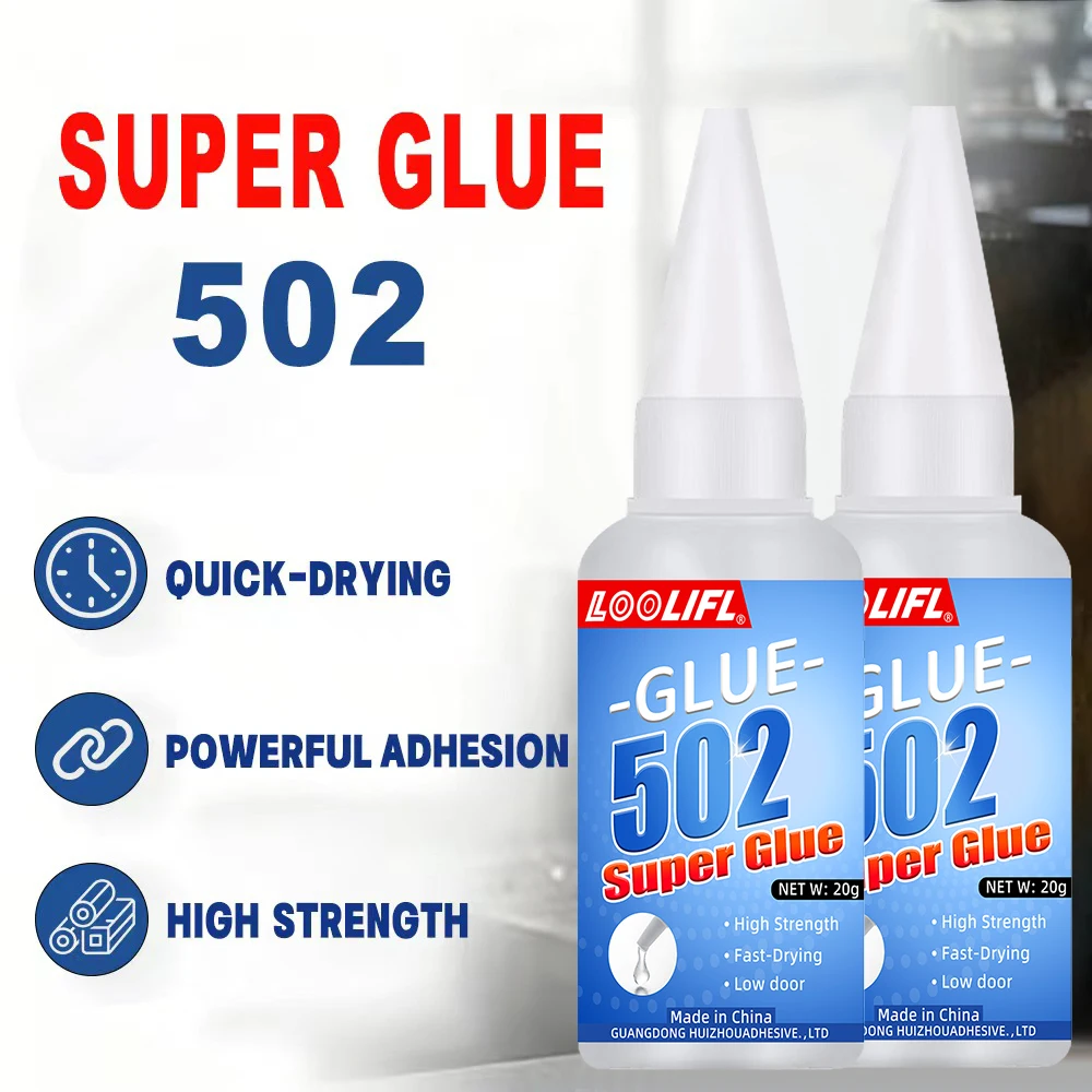 LOOLIFL 502 Instant Super Glue, 20g Bottles, Ultra Strong Fa
