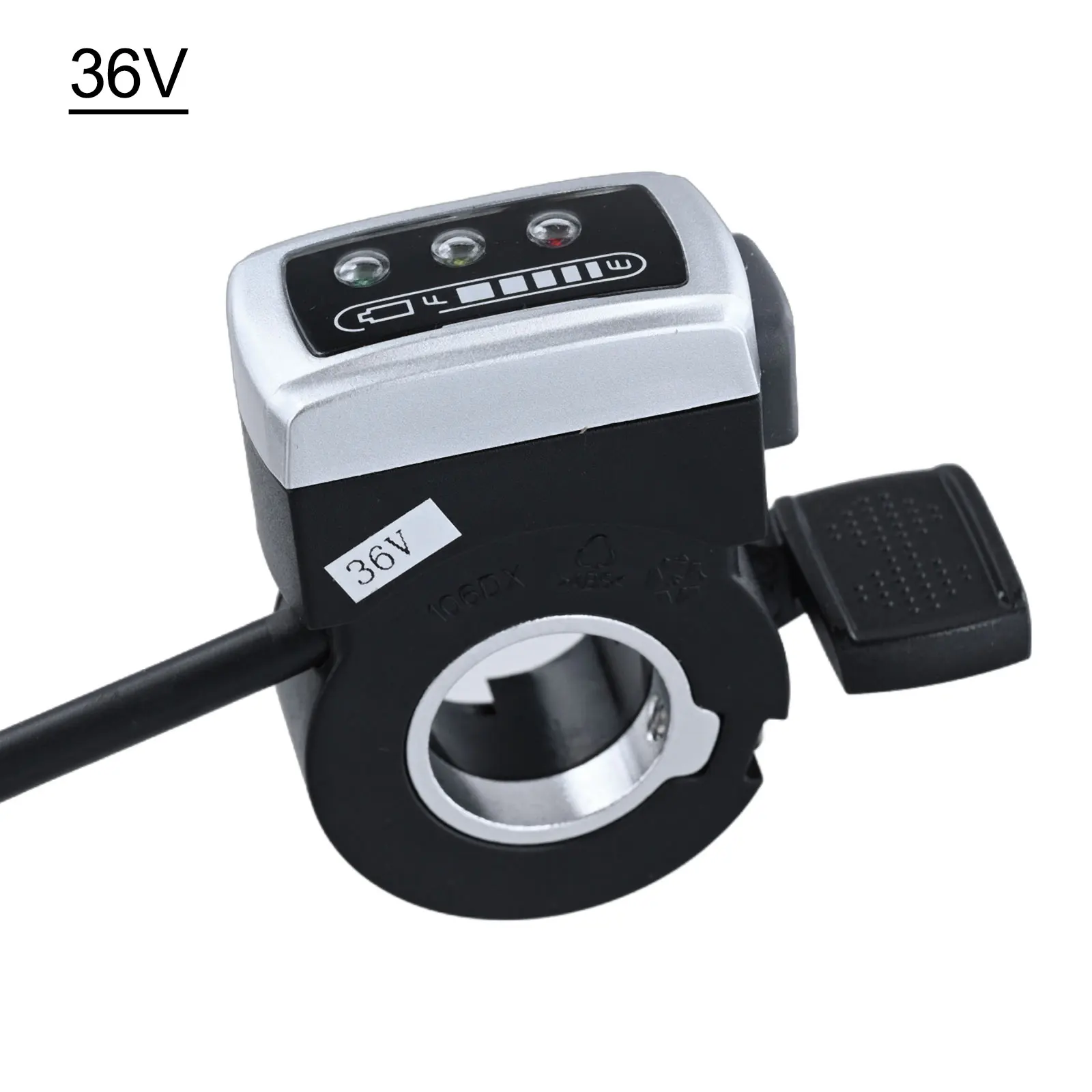 

Install Battery Level Display Product Name DX Thumb Throttle Suitable For Electric Bicycles Yellow And Brown Power Switch
