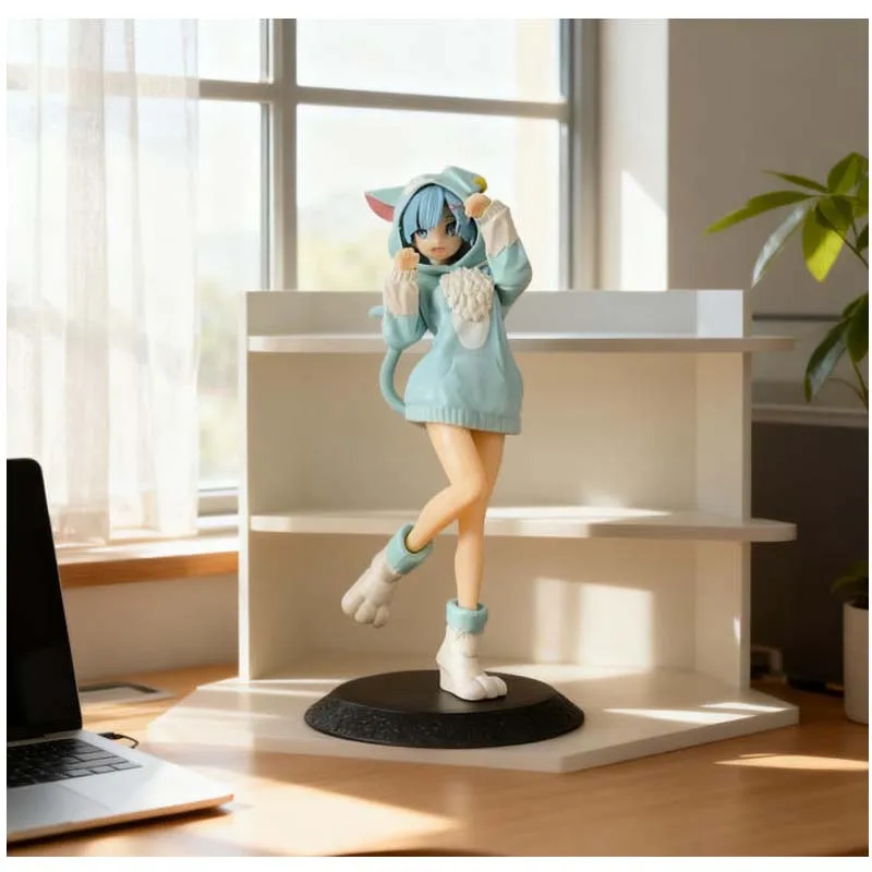 New model  Anime Rem Emilia Cat RE: Living From Scratch In Another World, Characters In Different Colors, Static Toys, Gifts view 2