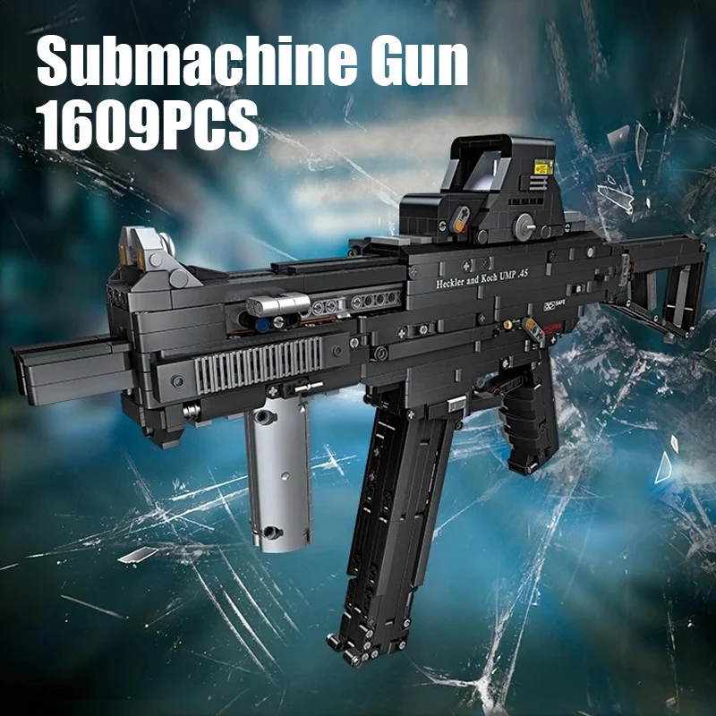 Bloques de construcción de mitral, juguetes de colección de modelos de armas de fuego, adorno, decoración del hogar, ladrillos de montaje MOC, regalos creativos, 1609 Uds.