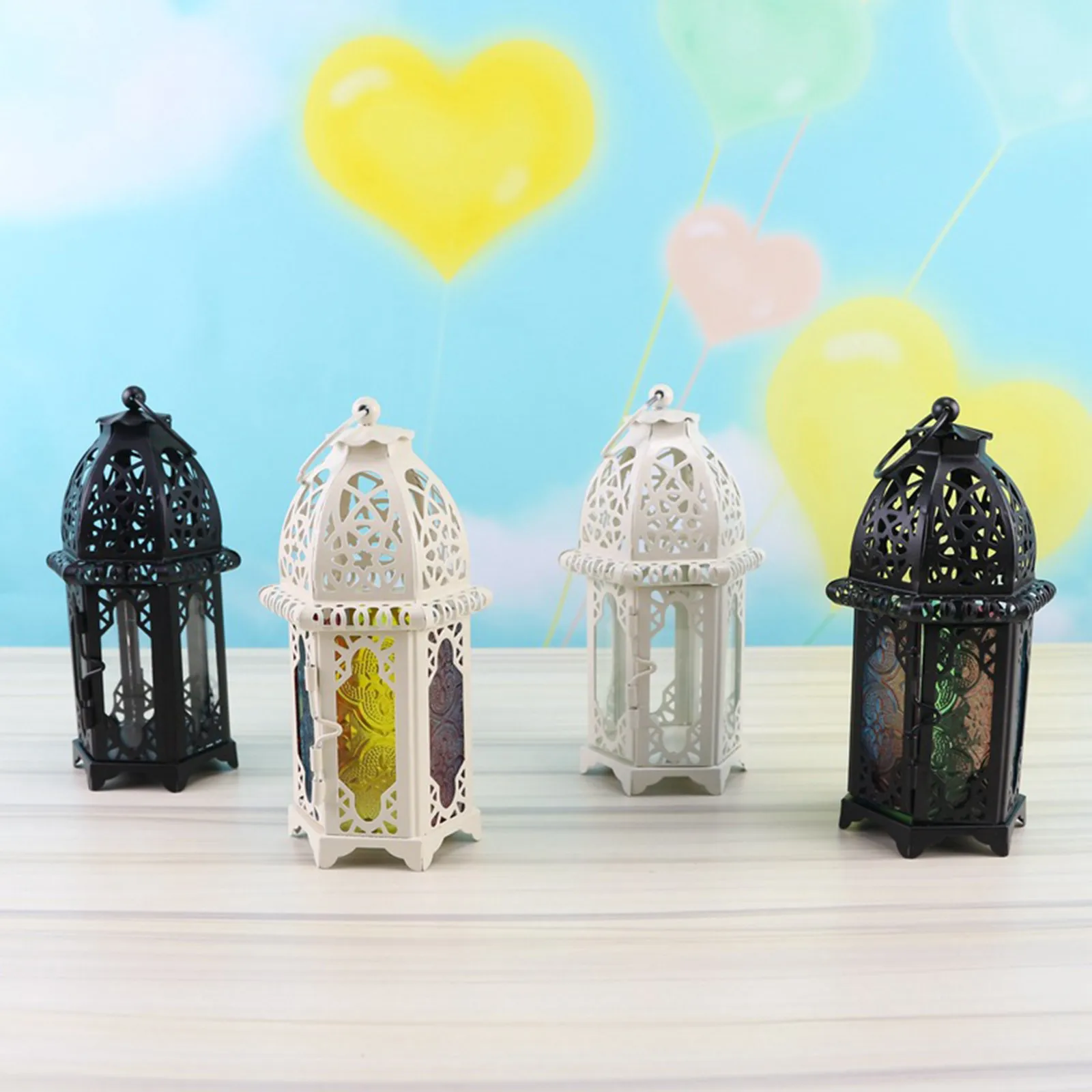 Vintage Style Candle Holder Lantern Lamp Wind Light For Party Desk Home Decor Gifts Moroccan Wedding Christmas Tabletop Tealight