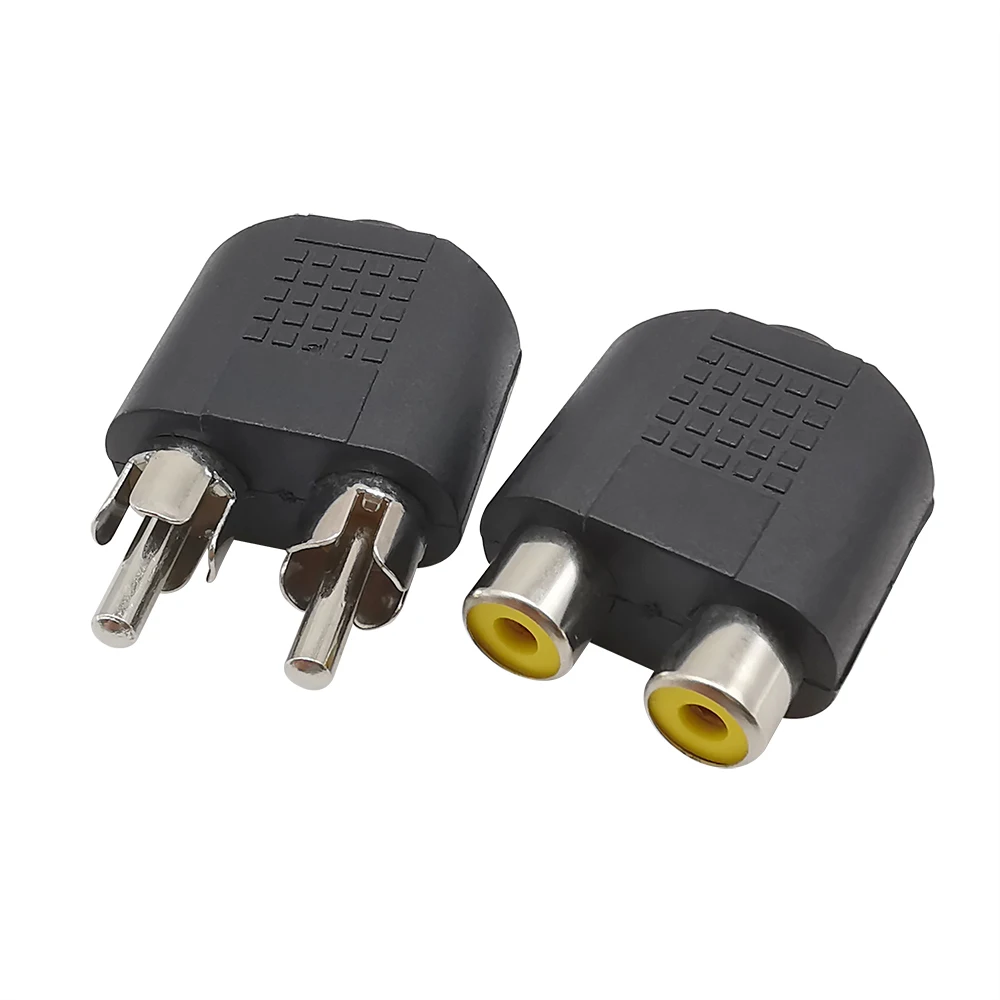 3.5mm Male Jack to Dual 2 RCA Female Plug Headphone Audio Adapter Converter 6.35mm 1/4 inch Mono Stereo Y Splitter