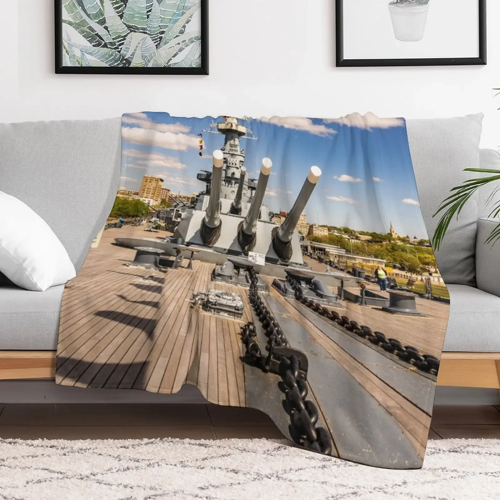 deck of a battleship Throw Blanket Luxury Throw Beach Blankets