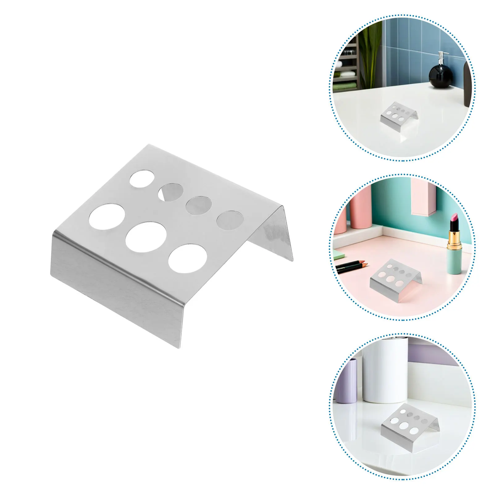 

6Pcs Stainless Steel Tattoo Paint Cup Lid Container Holder 7 Hole Pigment Tray for Tattoo Accessories Organization