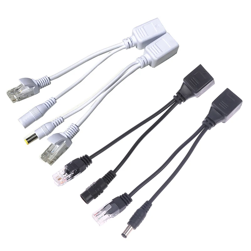 1 Pair 12V POE Cable Passive Power Over Ethernet Adapter Cable POE Splitter Injector Power Supply Module For IP Camera