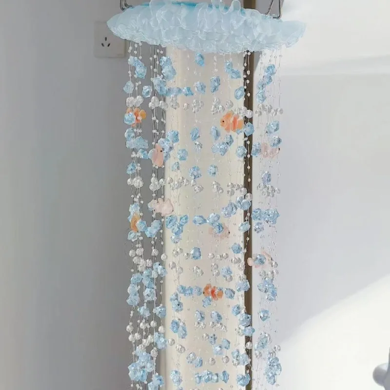Air Koi courtyard hanging wind chimes handmade DIY material package girl heart balcony bedroom fresh wind chimes pendant