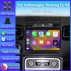 Android 16 Car Radio For Volkswagen Touareg FL NF 2010 2011 - 2018 Stereo Carplay GPS Navigation Player Touch Screen Wireless BT