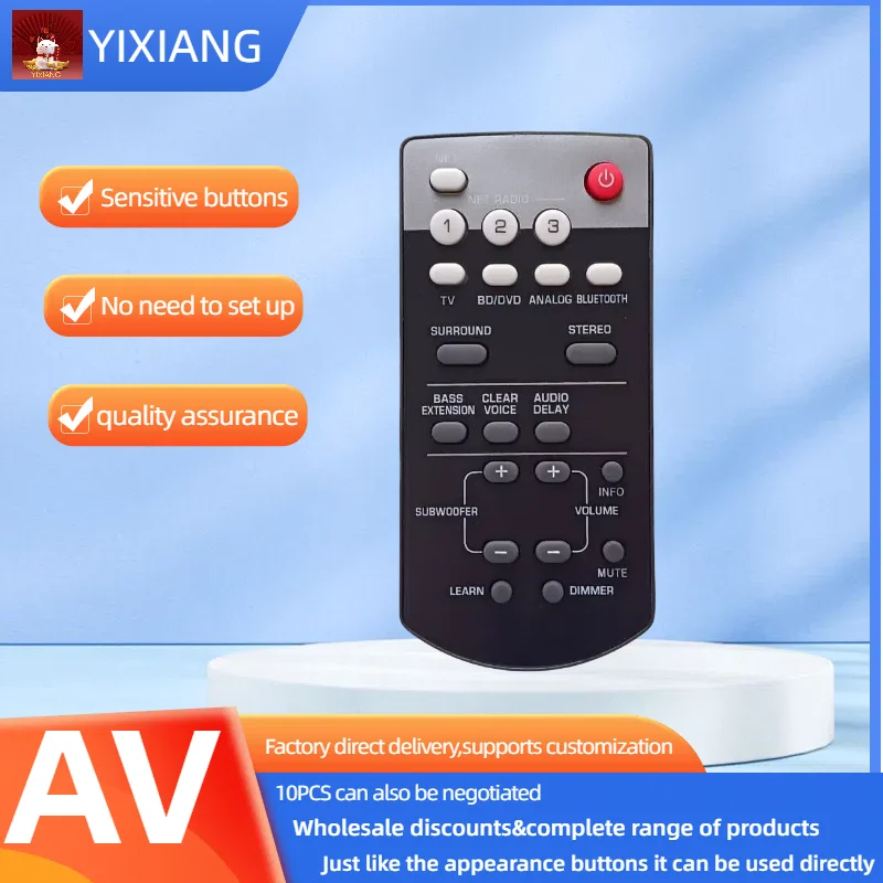New Remote Fit for Yamaha YAS-306 MusicCast Front Surround System FSR76 ZU84640