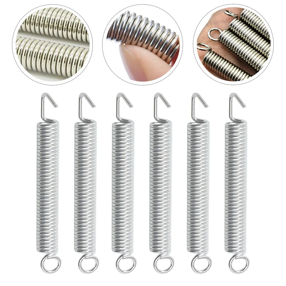 

6pcs Guitar Tremolo Springs Metal Bridge Extension For Electric Guitar Replacement Parts Accessories Durable Lightweight Long