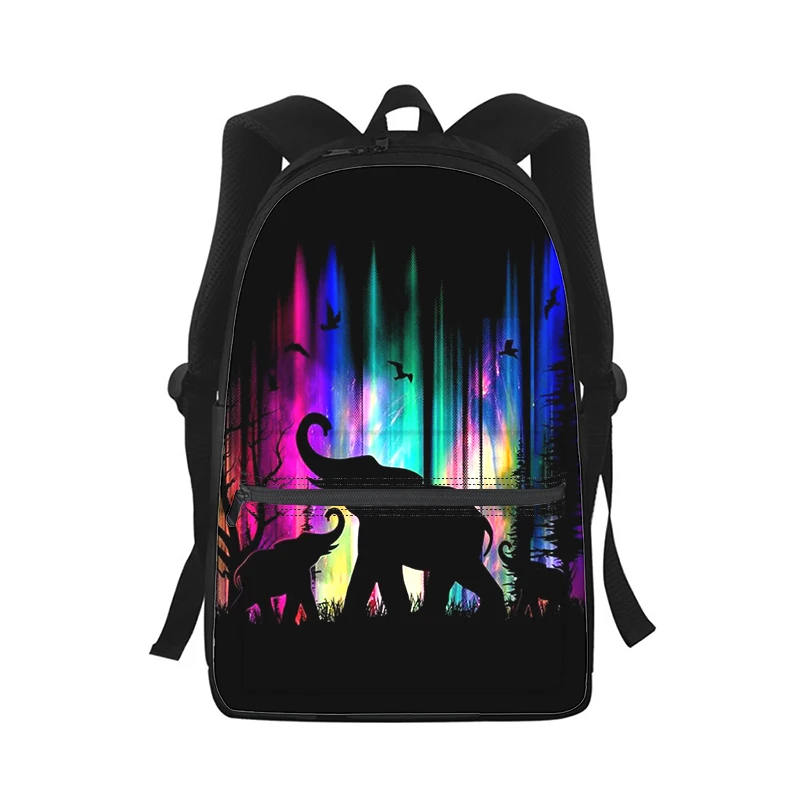 Ndian Animal Elephant art uomo donna zaino 3D Print Fashion Student School Bag zaino per Laptop borsa a tracolla da viaggio per bambini