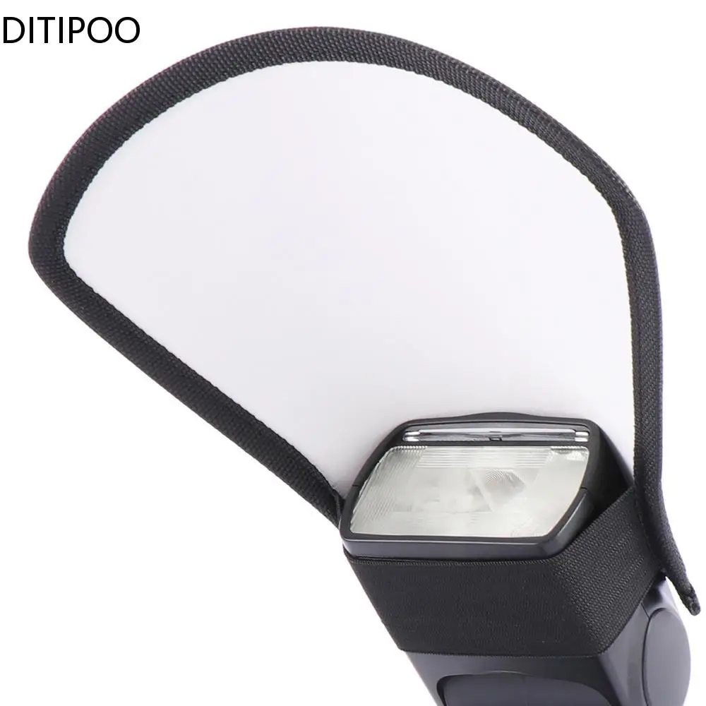 

2-in-1 Silver/White Camera Flash Diffuser Double-sided Flash Softbox Photo Light Reflector For Cameras difusor flash